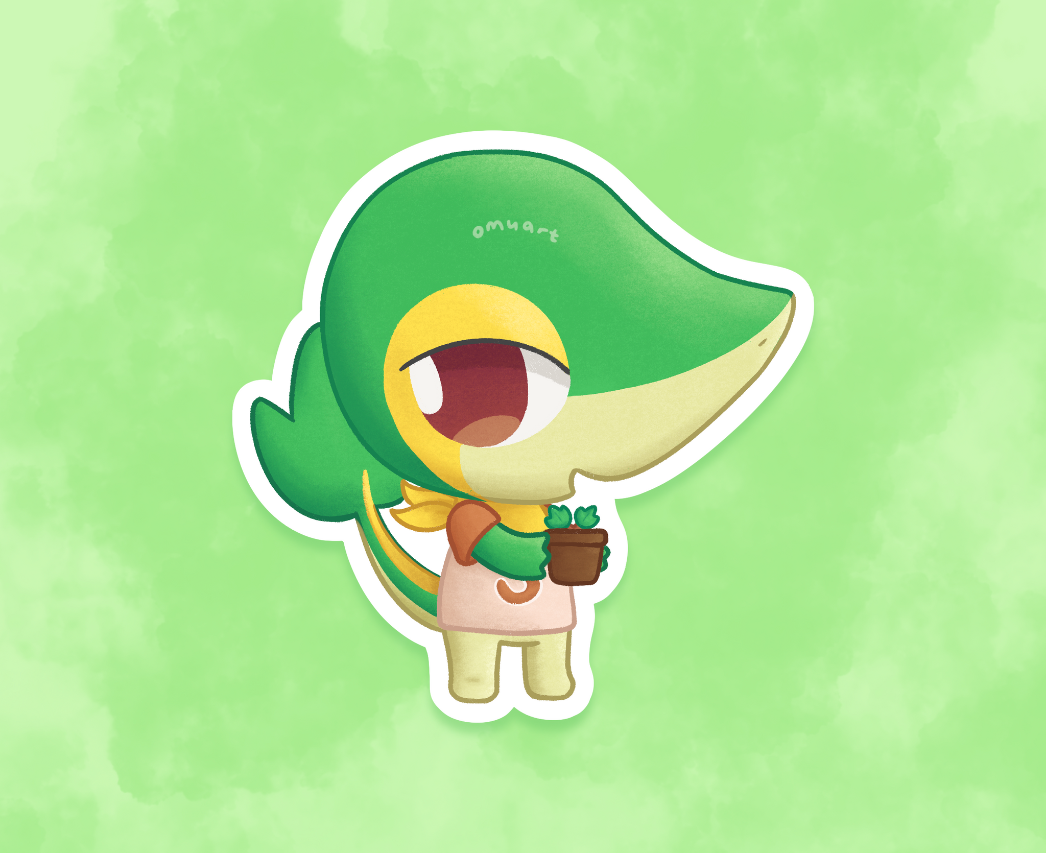 #495 AC Snivy Sticker - Matte, Vinyl